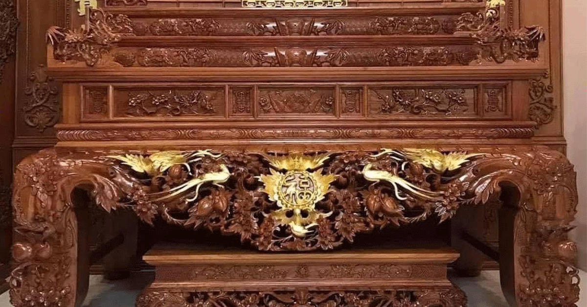Sập thờ bằng gỗ siêu đẹp tại Nam Định