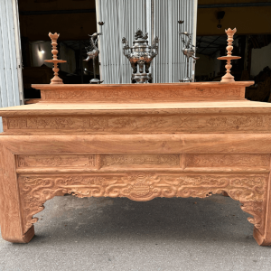 bàn thờ nhị cấp gỗ hương đá