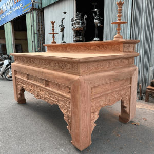 chân bàn thờ nhị cấp hương đá