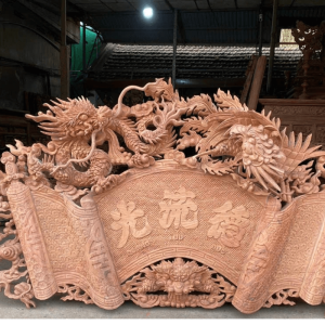 cuốn thư gỗ hương đá