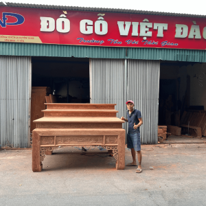 bàn thờ tam cấp gỗ hương đá