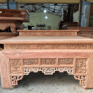 bàn thờ nhị cấp gỗ hương đá mẫu ô xa