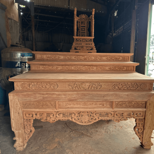 bàn thờ tam cấp chân 18 ngũ phúc kim tiền