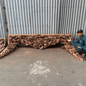 cửa võng gỗ hương đá mẫu hồng trĩ