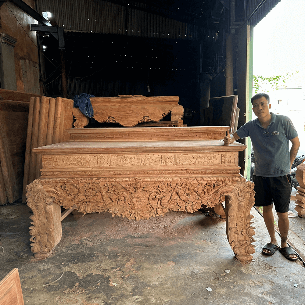 sập thờ cây chân 26