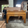 án gian thờ triện sen gỗ gõ
