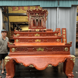 dạ tiền sập thờ trơn tam cấp vân vip