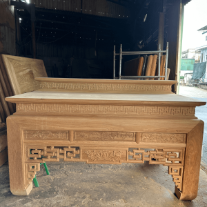 án gian thờ nhị cấp chuyện sen gỗ gõ