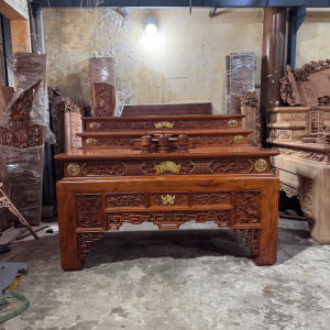 bàn thờ tam cấp ô xa gỗ hương đá