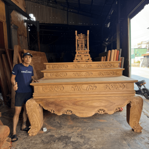 sập thờ trơn tam cấp 217x155
