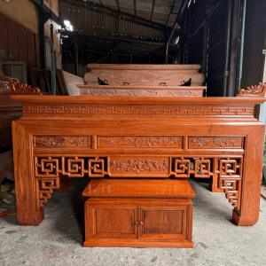 án gian thờ chuyện sen gỗ hương đá